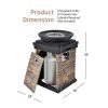 40000BTU Outdoor Propane Burning Fire Bowl Column Realistic Look Firepit Heater