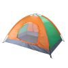 2-Person Double Door Camping Dome Tent Orange & Green