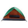 2-Person Double Door Camping Dome Tent Orange & Green