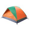 2-Person Double Door Camping Dome Tent Orange & Green