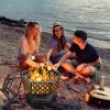 Outddor Patio Garden Beach Camping Bonfire Party Fire Pit With BBQ Grill